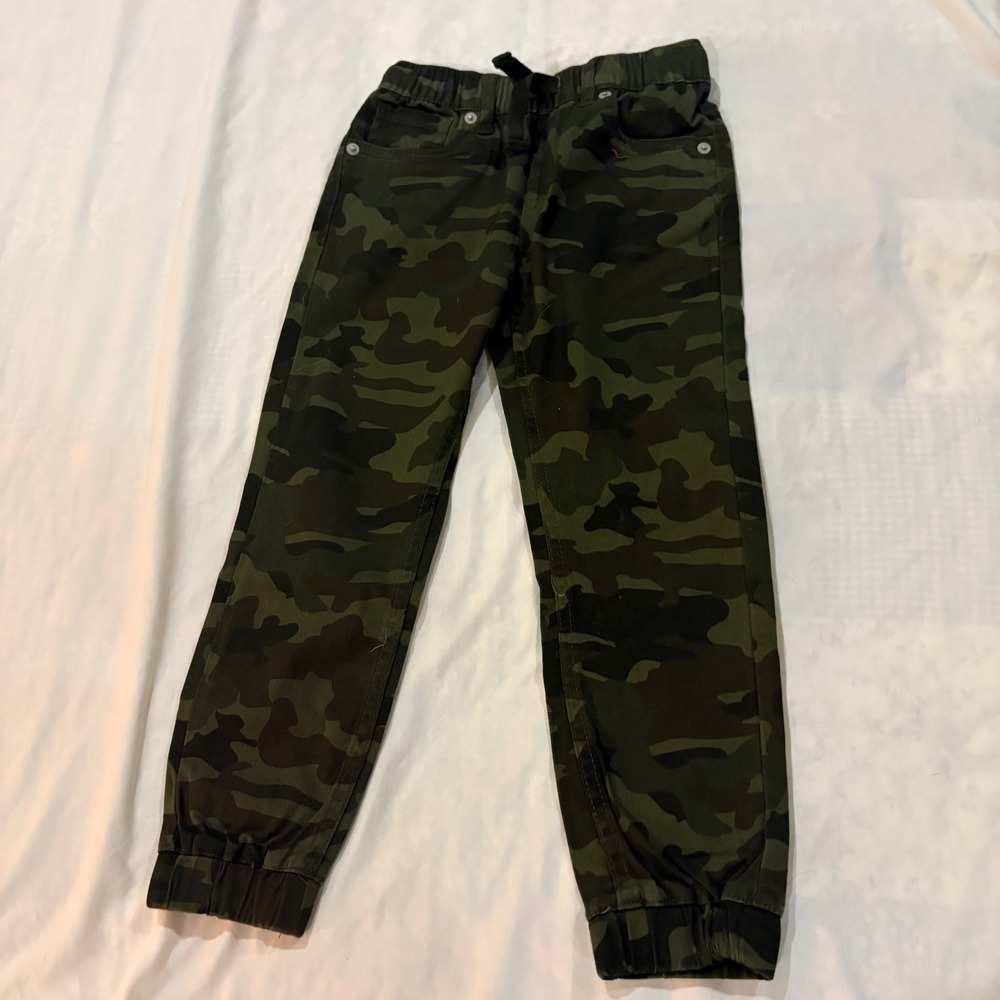 Levis Kids Camo Jogger Pants Green Camouflage Stretch Slim Fit Size 6 82A578-E4D